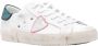 Philippe Model Witte Sneakers met Petroleumkleurige Topper White Dames - Thumbnail 2