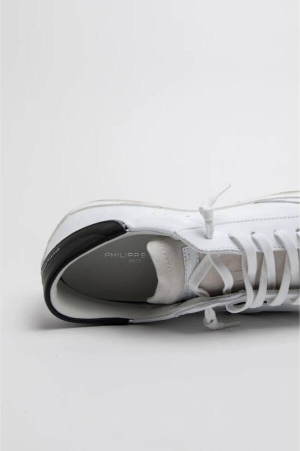 Philippe Model Witte Sneakers met Spiegelrand White Heren