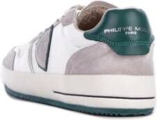 Philippe Model Witte Sneakers met Suède Details White Heren