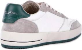 Philippe Model Witte Sneakers met Suède Details White Heren