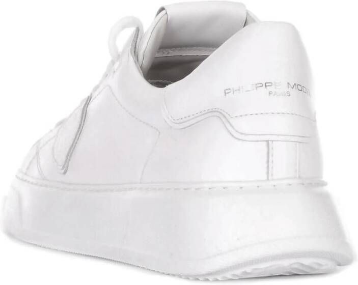 Philippe Model Witte Sneakers met Zij- en Achterlogo White Heren