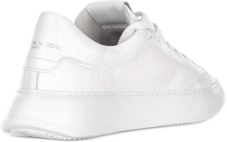 Philippe Model Witte Sneakers met Zij- en Achterlogo White Heren