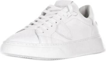 Philippe Model Witte Sneakers met Zij- en Achterlogo White Heren