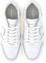 Philippe Model Witte Sneakers met Logo Patch en Contrasterende Hiel White Dames - Thumbnail 16