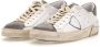 Philippe Model Sneakers met Distressed Effect en Suède Panelen White Heren - Thumbnail 8