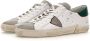 Philippe Model Witte lage sneakers met gebruikte behandeling en gekleurde randen White Heren - Thumbnail 10