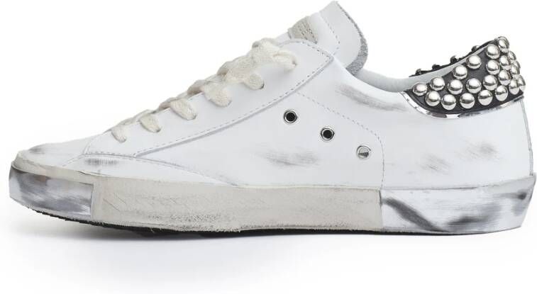 Philippe Model Witte studs Paris leren sneakers White Dames