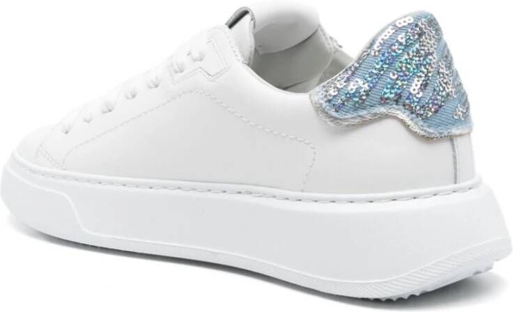 Philippe Model Witte Hemelsblauwe Sneakers Dames Schoenen White Dames