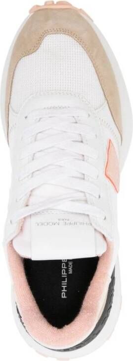 Philippe Model Witte Roze Sneakers met Paneelontwerp Multicolor Dames