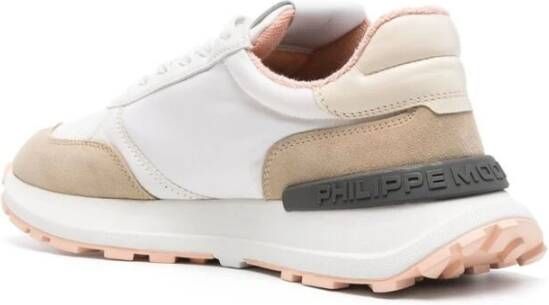 Philippe Model Witte Roze Sneakers met Paneelontwerp Multicolor Dames