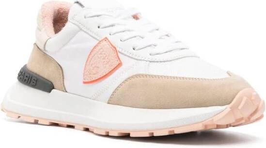 Philippe Model Witte Roze Sneakers met Paneelontwerp Multicolor Dames