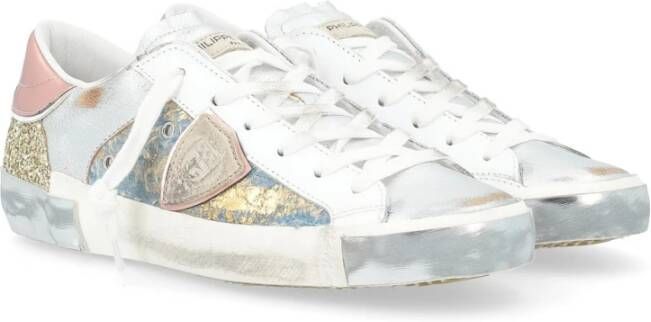 Philippe Model Zilverblauw en goud Sneakers Multicolor Dames