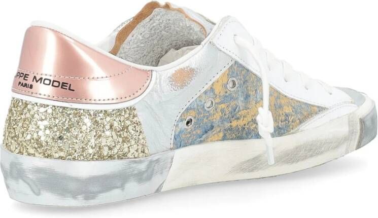 Philippe Model Zilverblauw en goud Sneakers Multicolor Dames