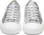 Philippe Model Zilveren Lage Sneakers met Gouden Oogjes Gray Dames - Thumbnail 2