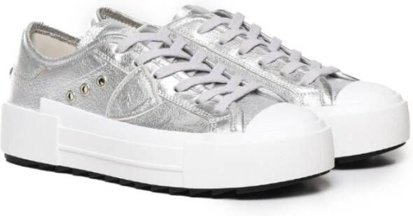 Philippe Model Zilveren Sneakers Paris Haute Low Gray Dames