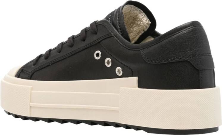 Philippe Model Zwarte Haute Leren Sneakers Parijse Stijl Black Dames