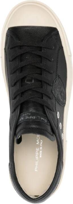 Philippe Model Zwarte Haute Leren Sneakers Parijse Stijl Black Dames