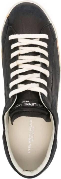 Philippe Model Zwarte Lage Heren Sneakers Black Heren