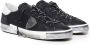 Philippe Model Zwarte Leren Lage Sneakers Black Heren - Thumbnail 2