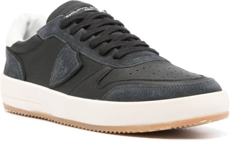 Philippe Model Zwarte Sneakers Klassieke Stijl Black Heren