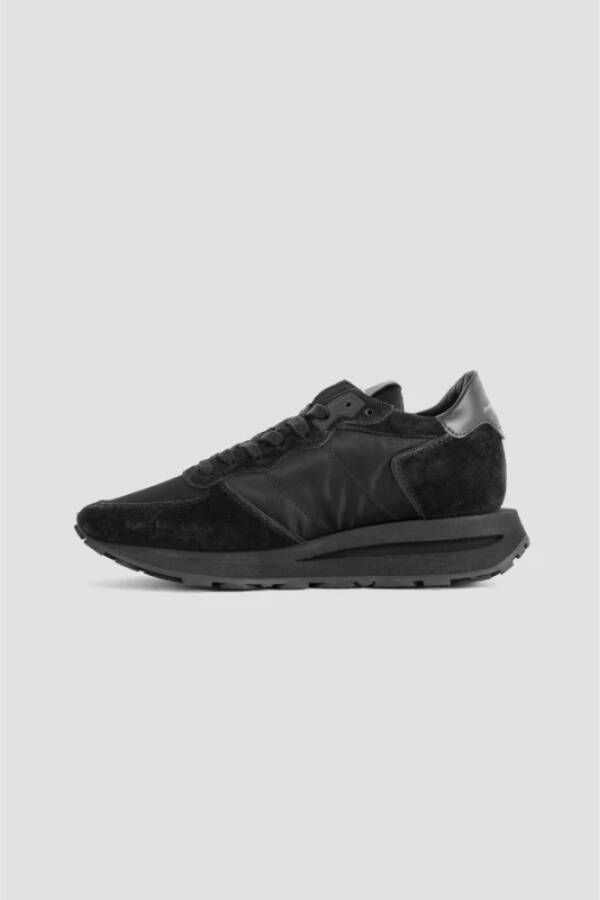 Philippe Model Zwarte Sneakers met Rubberen Zool Black Heren