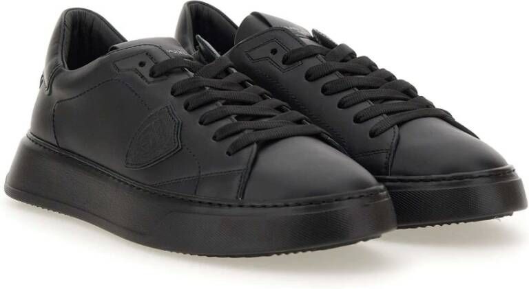 Philippe Model Zwarte Sneakers Parijse Stijl Black Heren