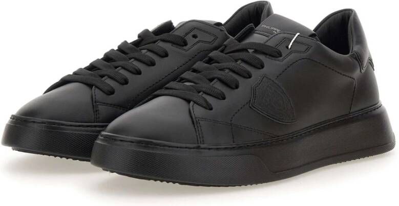 Philippe Model Zwarte Sneakers Parijse Stijl Black Heren