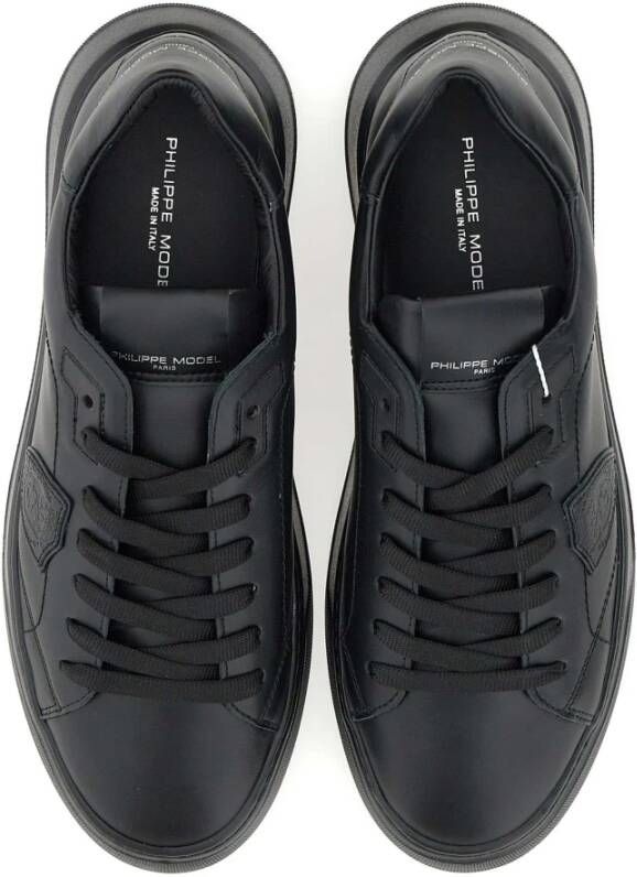 Philippe Model Zwarte Sneakers Parijse Stijl Black Heren