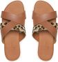 Pieces Leather Sandal Sandals Brown Dames - Thumbnail 4