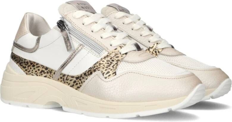 Piedi Nudi Witte Leren Sneakers Kara 02.11 Multicolor Dames