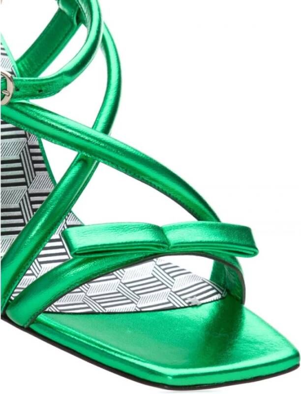 Pierre Hardy Groene Metalen Sandalen Green Dames