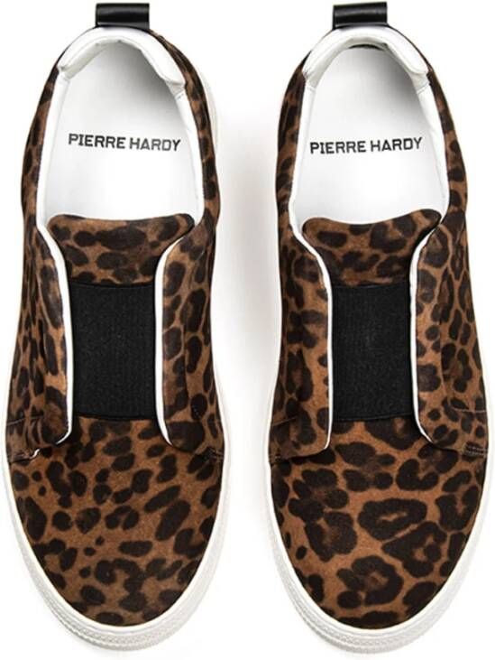 Pierre Hardy Leopard Black Sneakers Brown Dames