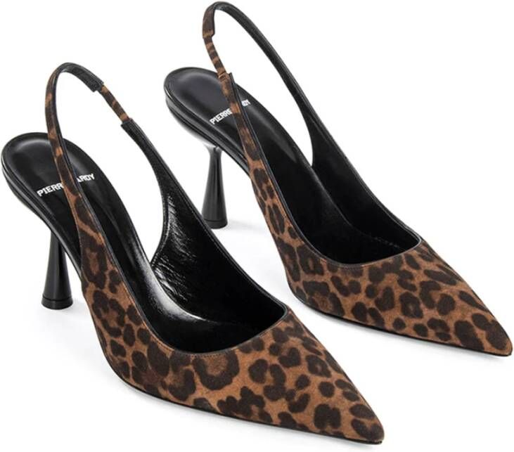 Pierre Hardy Leopard Slingback Pumps Brown Dames