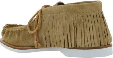 Pierre Hardy Loafers van suède met franjedetail Beige Dames