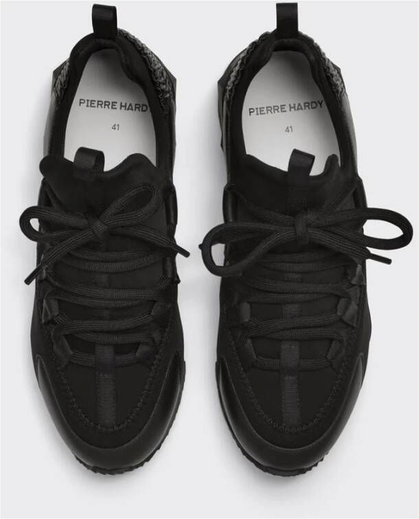 Pierre Hardy Zwarte Sneakers met Regular Fit Black Heren