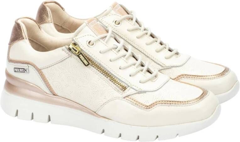 Pikolinos Beige Casual Leren Sneakers Beige Dames