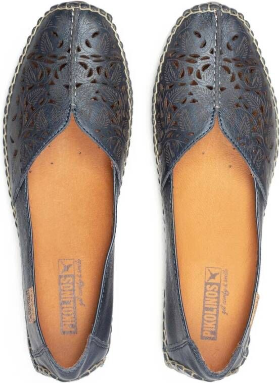 Pikolinos Blauwe Leren Loafer voor Dames Blue Dames