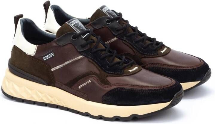 Pikolinos Bruine Leren Heren Sneaker Brown Heren