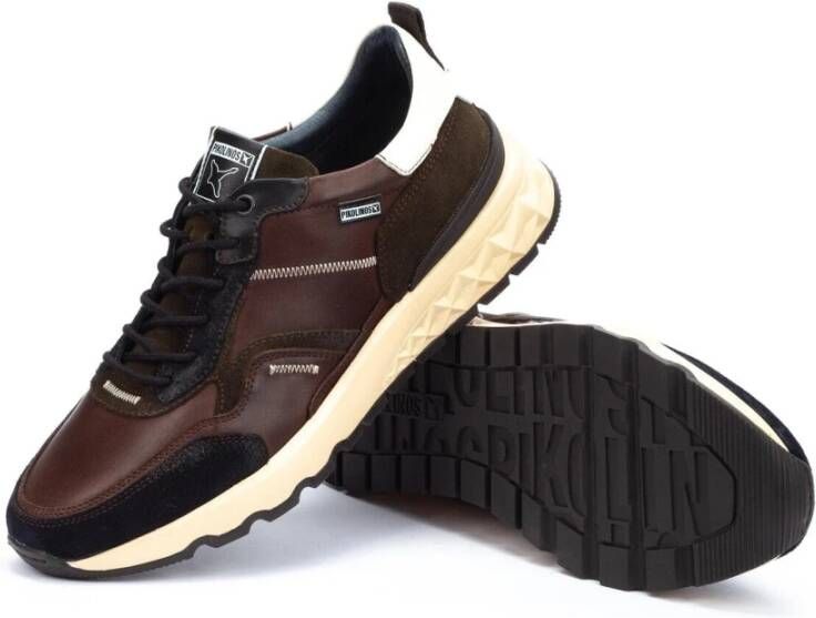 Pikolinos Bruine Leren Heren Sneaker Brown Heren