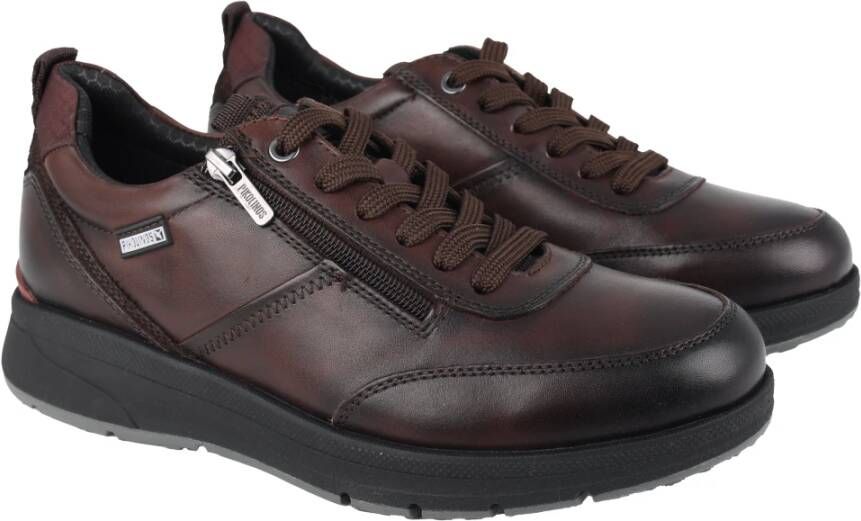 Pikolinos Bruine Leren Heren Sneaker Brown Heren