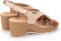 Pikolinos Comfortabele Arenales Sleehak Sandalen Beige Dames - Thumbnail 4