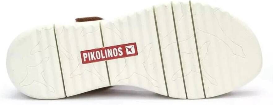 Pikolinos Comfortabele Damessandaal Bruin Wit Brown Dames