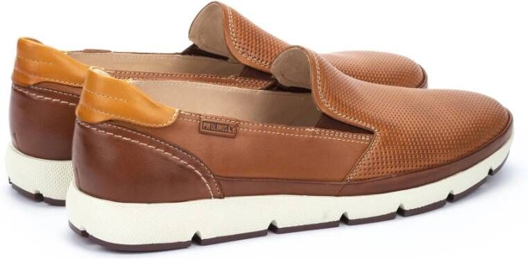 Pikolinos Comfortabele leren heren loafers bruin Brown Heren