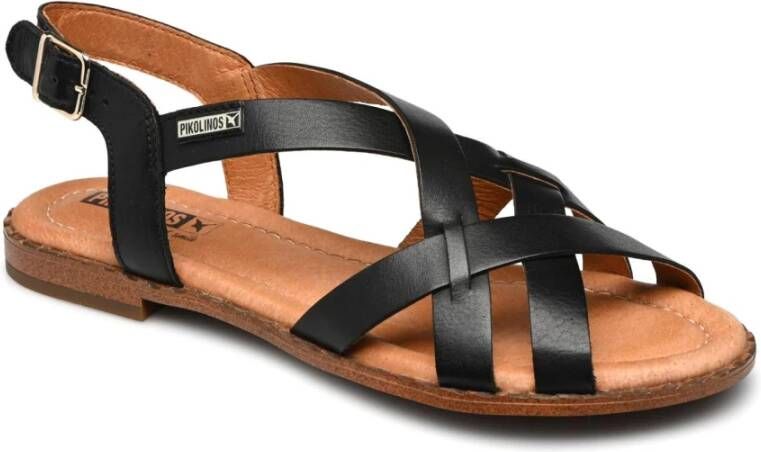 Pikolinos Flat Sandals Zwart Dames