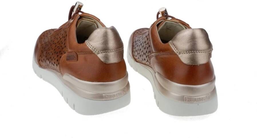 Pikolinos Geperforeerde Bruine Sneaker Brown Dames