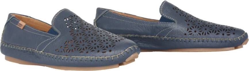 Pikolinos Geperforeerde zomerloafer blauw Blue Dames