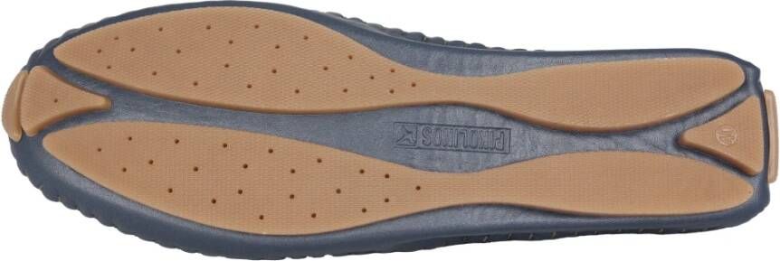 Pikolinos Geperforeerde zomerloafer blauw Blue Dames