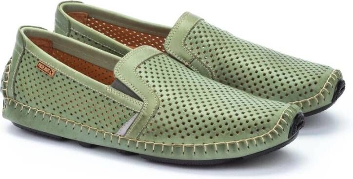 Pikolinos Groene leren herenloafer Green Heren