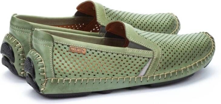 Pikolinos Groene leren herenloafer Green Heren