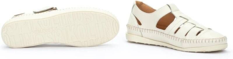 Pikolinos Off White Dames Sandaal met Klittenbandsluiting Beige Dames